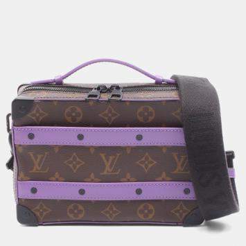 Pre Owned Louis Vuitton Handle Soft Trunk Monogram Macassar Canvas Crossbody Bag