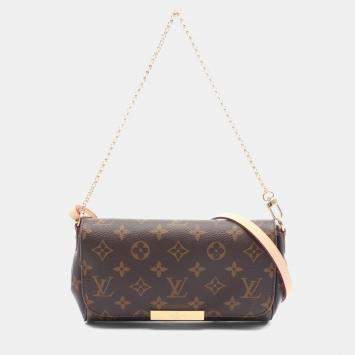 Pre Owned Louis Vuitton Favorite PM Brown Monogram Canvas Shoulder Bag