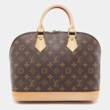 Pre Owned Louis Vuitton Alma PM Brown Monogram Canvas Shoulder Bag