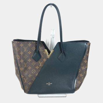 Pre Owned Louis Vuitton Monogram Kimono Mm Tote Bag Shoulder Canvas Noir Black