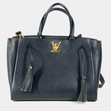 Pre Owned Louis Vuitton Rock Meat Bag With Tassel Shoulder Tote Crossbody Handbag Leather Noir Black