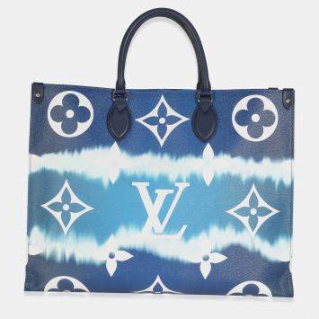 Pre Owned Louis Vuitton Blue Monogram Escale Canvas Onthego GM