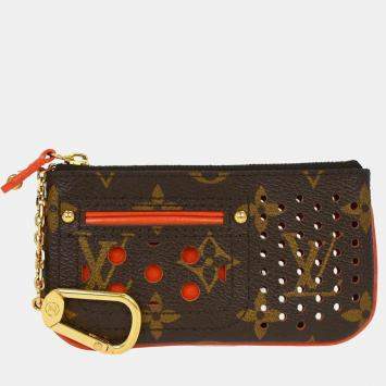 Pre Owned Louis Vuitton Monogram Perfo Pochette Cles Coin Purse