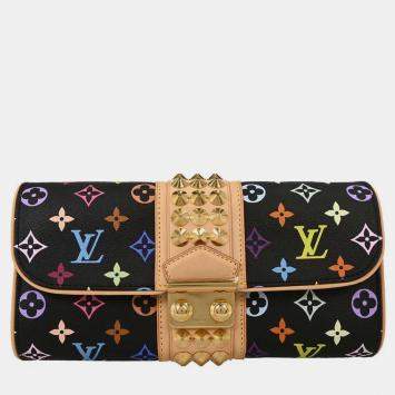 Pre Owned Louis Vuitton Black Monogram Multicolor Pochette Courtney