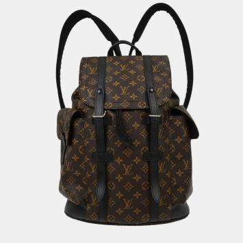 Pre Owned Louis Vuitton Monogram Macassar Christopher PM Backpack