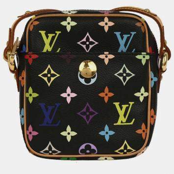 Pre Owned Louis Vuitton Black Monogram Multicolor Rift Shoulder Bag