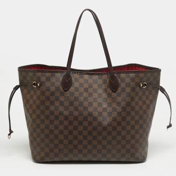 Pre Owned Louis Vuitton Damier Ebene Canvas Neverfull GM Bag