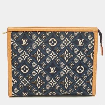 Pre Owned Louis Vuitton Toiletry Blue Since 1854 Canvas Pouch