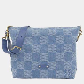 Pre Owned Louis Vuitton Damier Denim 3D Vagabond Bobo Shoulder Bag