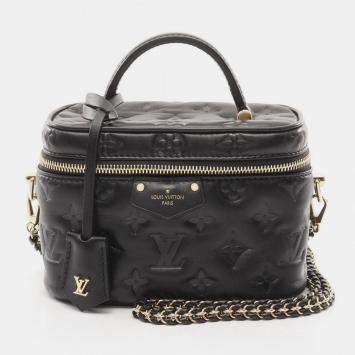 مملوكة مسبقًا Louis Vuitton Vanity Coussin Pm Handbag Lambskin Lamb Leather Black