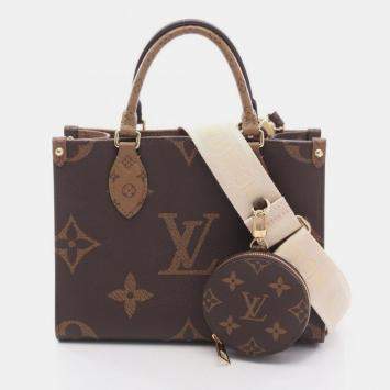 Pre Owned Louis Vuitton OnTheGo PM Monogram Giant Reverse Canvas Handbag