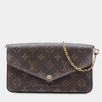 Pre Owned Louis Vuitton Brown Monogram Pochette Felicie
