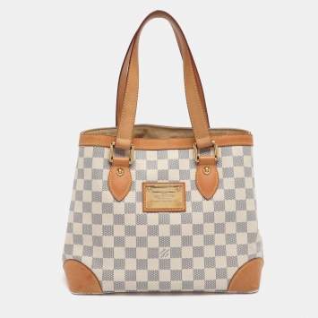 Pre Owned Louis Vuitton Hampstead PM Damier Azur Bag