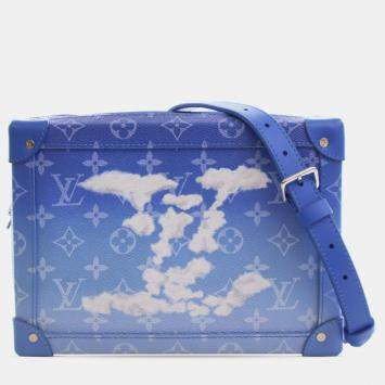 Pre Owned Louis Vuitton Blue Monogram Clouds Soft Trunk Messenger