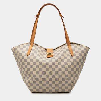 Pre Owned Louis Vuitton White Damier Azur Salina PM