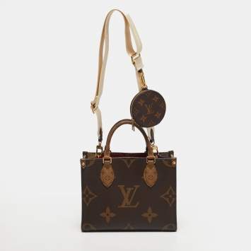 Pre Owned Louis Vuitton Onthego PM Monogram Giant Reverse Canvas Tote