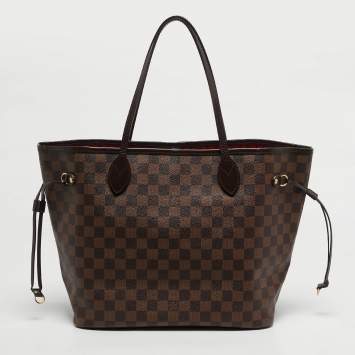 Pre Owned Louis Vuitton Neverfull MM Damier Ebene Canvas Bag