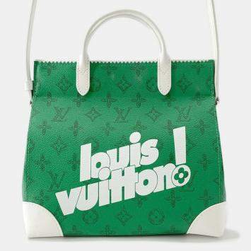 Pre Owned Louis Vuitton Ritter Bag Green Monogram Everyday Lv