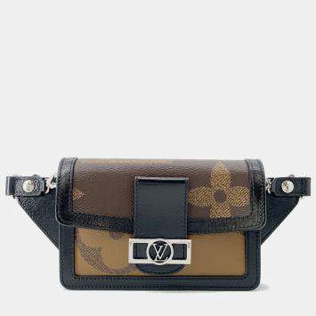 Pre Owned Louis Vuitton Bumbag Dauphine Noir Monogram Giant Monogram Giant Reverse