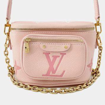 Pre Owned Louis Vuitton Mini Bumbag Pink Bicolor Monogram Empreinte Leather