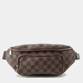 Pre Owned Louis Vuitton Bumbag Melville Brown Damier Ebene Canvas