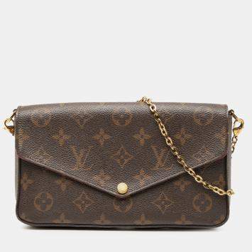 Pre Owned Louis Vuitton Brown Monogram Pochette Felicie