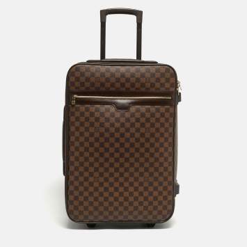 Pre Owned Louis Vuitton Pegase 55 Damier Ebene Canvas Luggage
