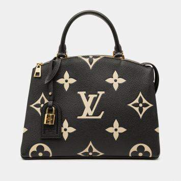 Pre Owned Louis Vuitton Black Brown Bicolor Monogram Empreinte Giant Petit Palais