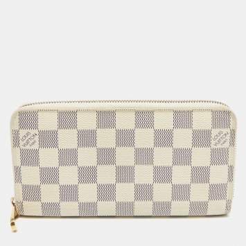 Pre Owned Louis Vuitton Damier Azur Canvas Zippy Wallet