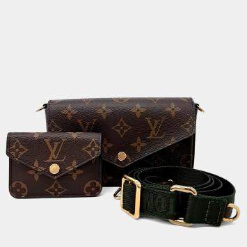 مملوكة مسبقًا Louis Vuitton Brown PVC Felicie Strap & Go