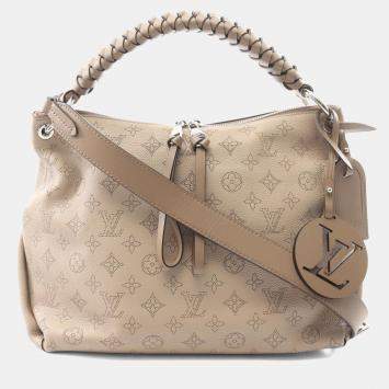 Pre Owned Louis Vuitton Louis Vuitton Beauvre Hobo Handbag Leather Mahina Beige