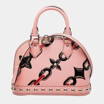 Pre Owned Louis Vuitton Pink Epi Chain Flower Alma BB