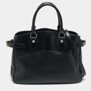 Pre Owned Louis Vuitton Passy PM Black Epi Leather Bag