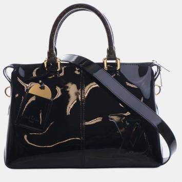 Pre Owned Louis Vuitton Black Vernis Miroir Tote