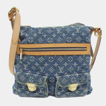 Pre Owned Louis Vuitton Monogram Denim Baggy Gm Shoulder Bag