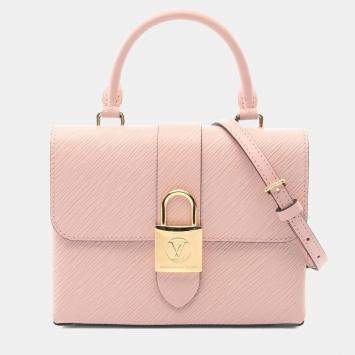 Pre Owned Louis Vuitton Locky BB Rose Ballerine Epi Leather Top Handle Bag