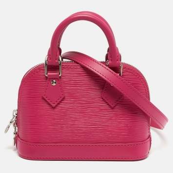 Pre Owned Louis Vuitton Alma Nano Hot Pink Epi Leather Satchel