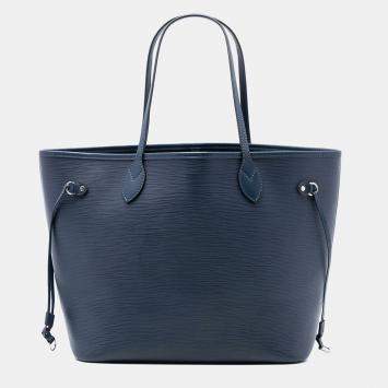مملوكة مسبقًا Louis Vuitton Blue Epi Neverfull MM Tote Bag