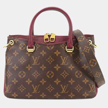 Pre Owned Louis Vuitton Pallas BB Raisin Monogram Canvas 2way Handbag
