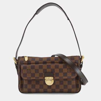 Pre Owned Louis Vuitton Ravello GM Ebene Damier Canvas Shoulder Bag