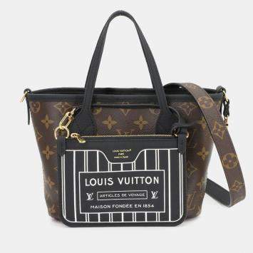 Pre Owned Louis Vuitton Neverfull Inside Out BB Noir Monogram Canvas Handbag