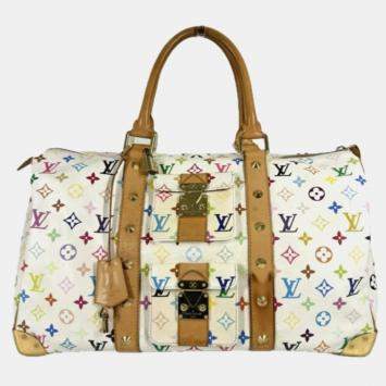 مملوكة مسبقًا Louis Vuitton Monogram Multicolore Keepall 45 Handbag Canvas And Available In Blanc White
