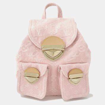 مملوكة مسبقًا Louis Vuitton Monogram Denim Venice Backpack Pink