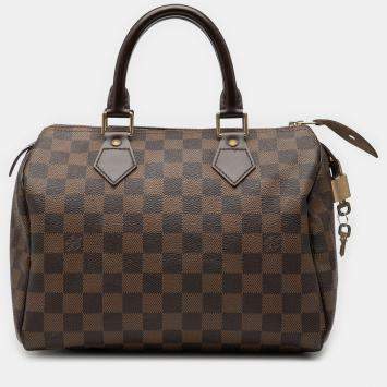 Pre Owned Louis Vuitton Brown Damier Ebene Speedy 25