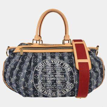 مملوكة مسبقًا Louis Vuitton Blue Monogram Denim Cabas Raye GM 2way Tote