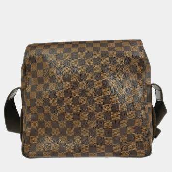 Pre Owned Louis Vuitton Damier Naviglio Brown Damier Ebene Canvas Shoulder Bag