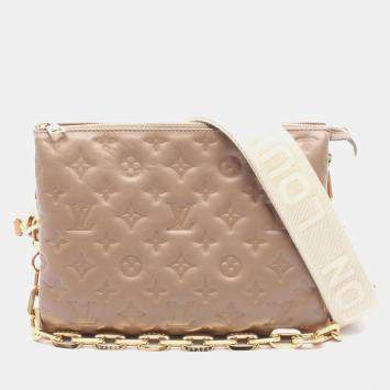 مملوكة مسبقًا Louis Vuitton Coussin Pm Monogram Shoulder Bag In Taupe Leather Beige