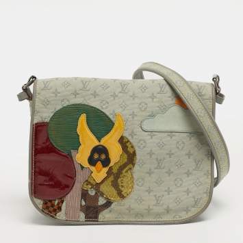 Pre Owned Louis Vuitton Patchwork Conte de Fees Musette Grey Monogram Limited Edition Bag