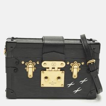 Pre Owned حقيبة كلتش لوي فيتون بيتيت مالي جلد إيبي أسود