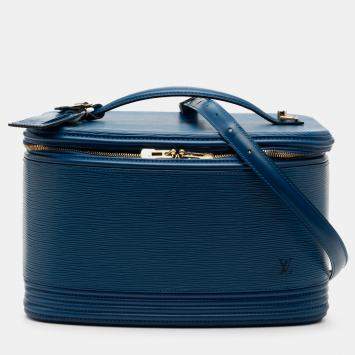 Pre Owned Louis Vuitton Blue Epi Nice Vanity Case